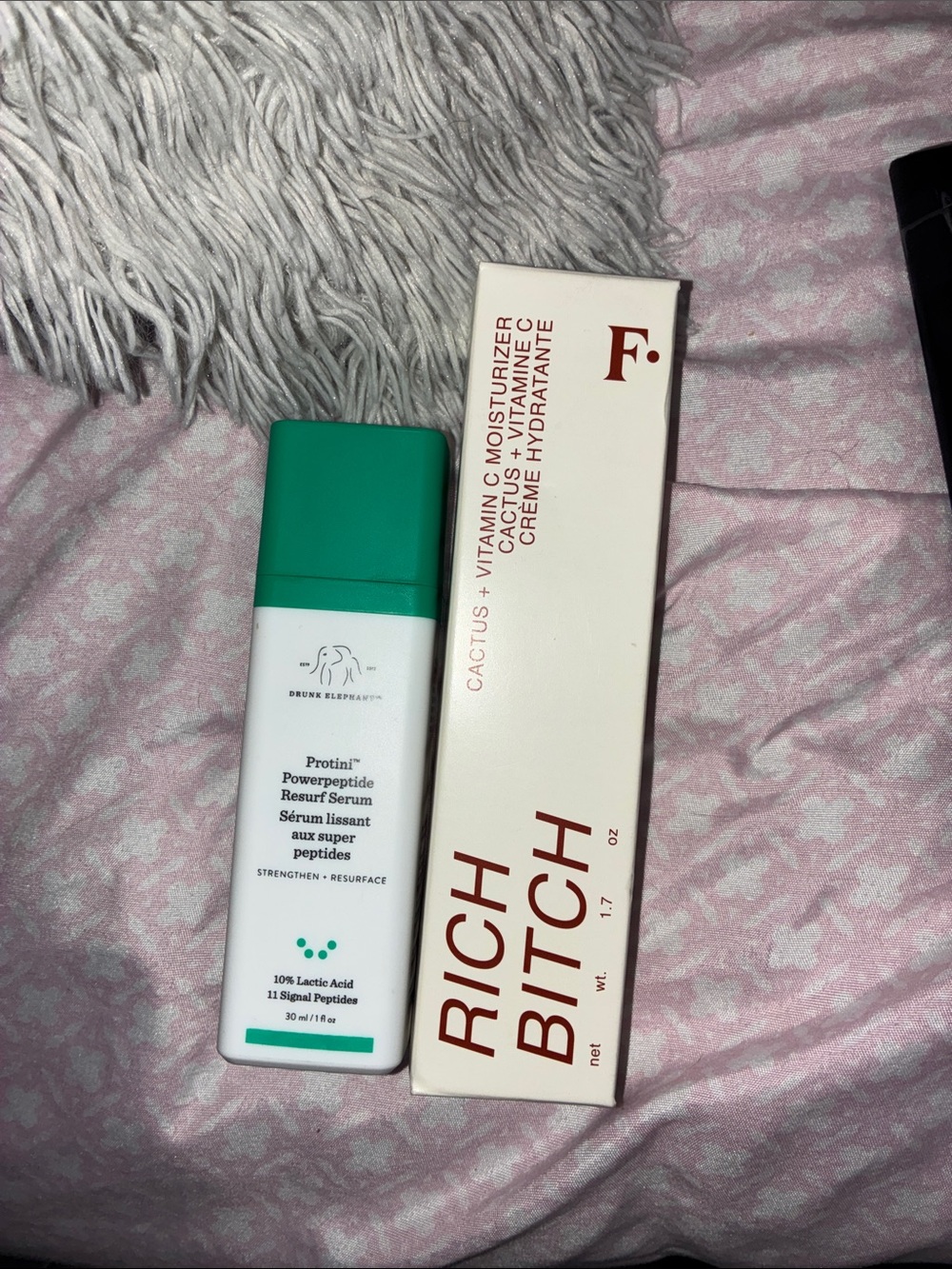 Drunk Elephant Moisturizer & Serum Duo in Green, White, Cream
